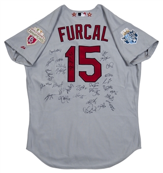 2012 Rafael Furcal Game Used St. Louis Cardinals All Star Jersey Signed By 29 Members of the National League All Star Team (PSA/DNA)